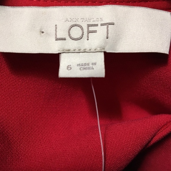 LOFT Ann Taylor red sleeveless shift dress NWT 6‎ - Picture 7 of 8